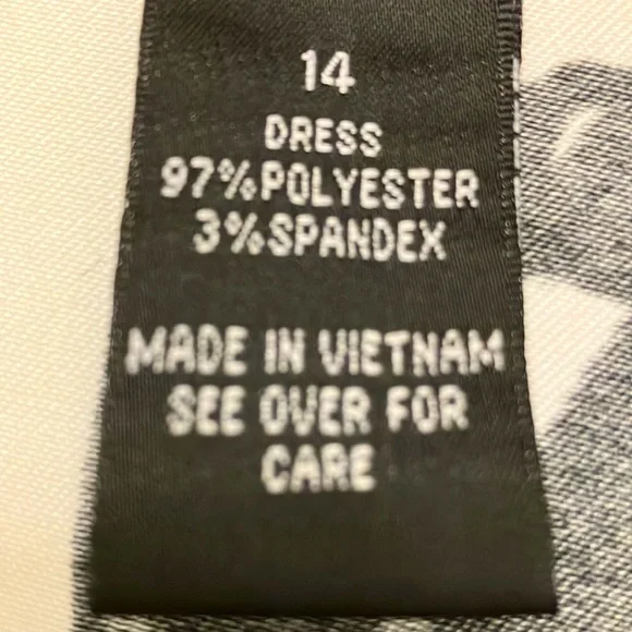 4/$20 AB studios, black and white dress - Picture 7 of 9